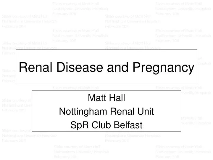 renal disease and pregnancy