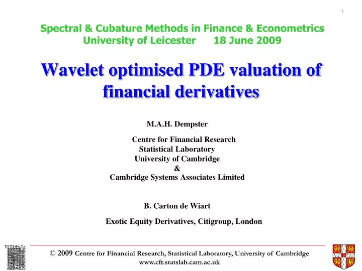 wavelet optimised pde valuation of financial derivatives