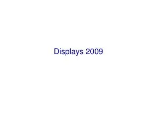 displays 2009