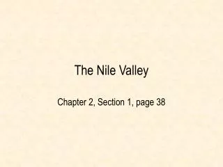 The Nile Valley