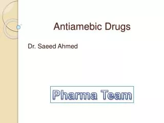 Antiamebic Drugs