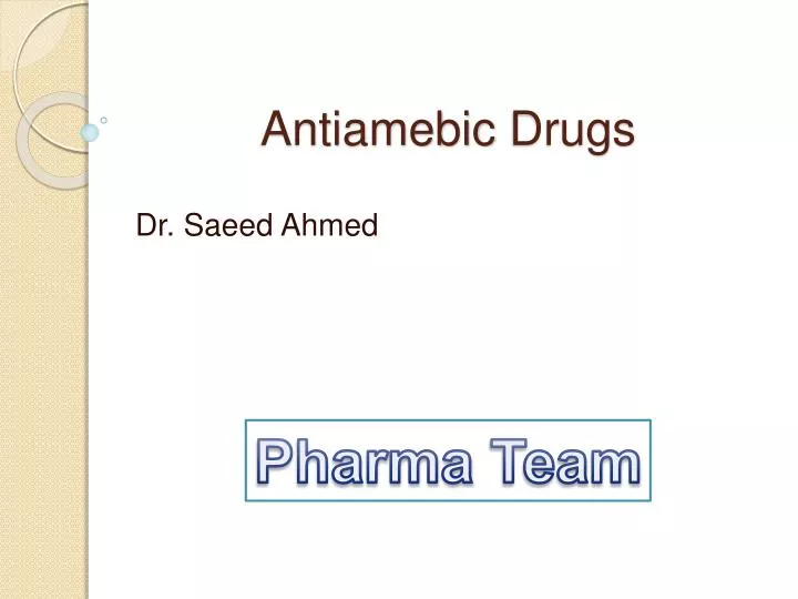 antiamebic drugs