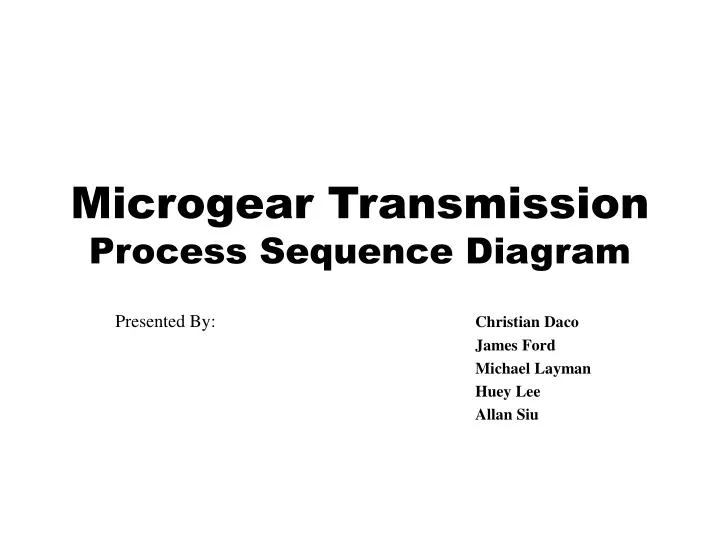 microgear transmission process sequence diagram