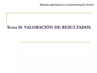 tema 10 valoraci n de resultados