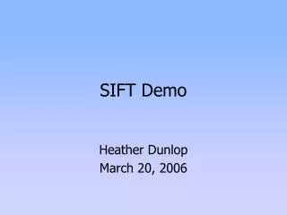 SIFT Demo