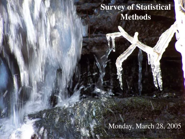 survey of statistical methods
