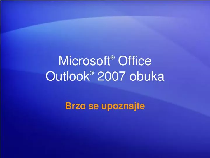 microsoft office outlook 2007 obuka