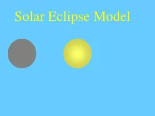 Solar Eclipse Model