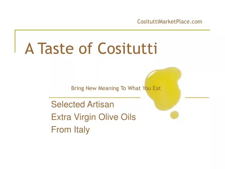 a taste of cositutti