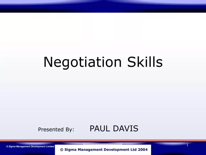 negotiation skills