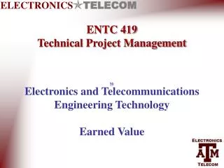 ENTC 419 Technical Project Management