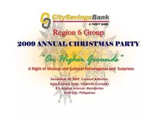 CSB R6 Group 2009 Christmas Party