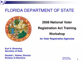 FLORIDA DEPARTMENT OF STATE