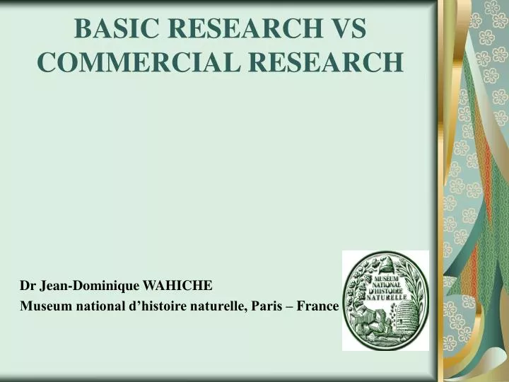 basic research vs commercial research