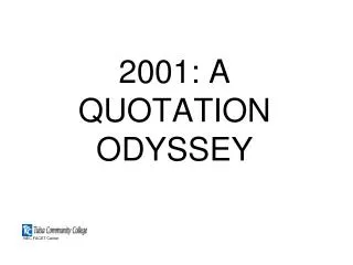 2001: A QUOTATION ODYSSEY