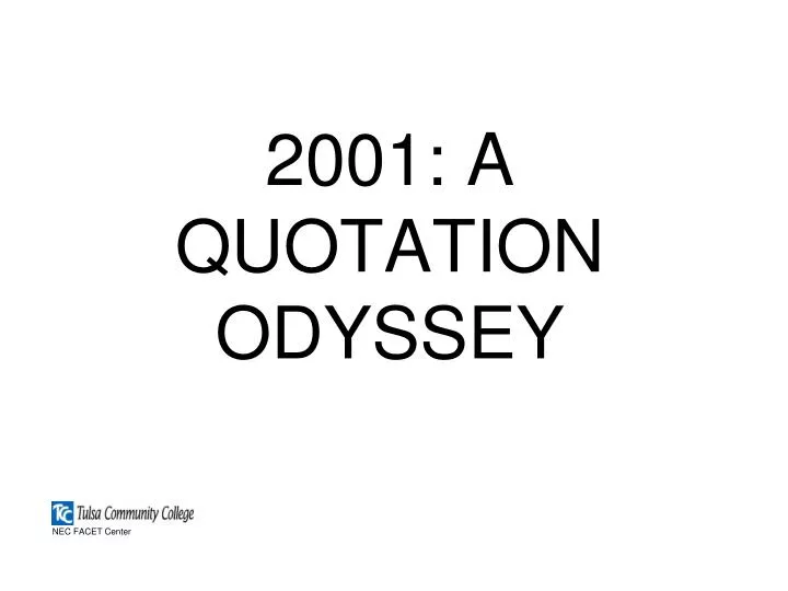 2001 a quotation odyssey