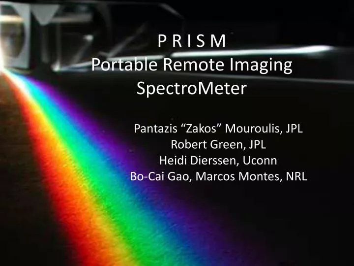 p r i s m portable remote imaging spectrometer