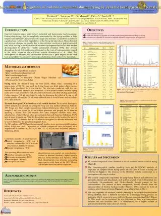 Determination of vegetable oil volatile compounds during frying by dynamic headspace/GCMS analysis