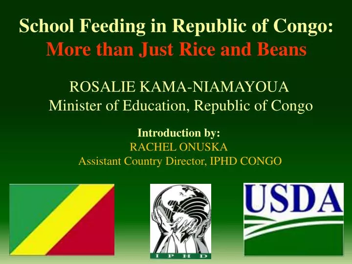 school feeding in republic of congo more than just rice and beans