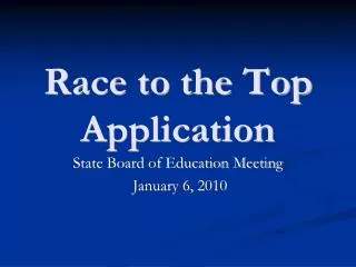 Race to the Top Application
