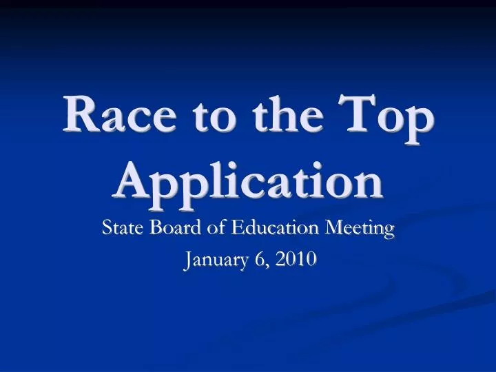 race to the top application