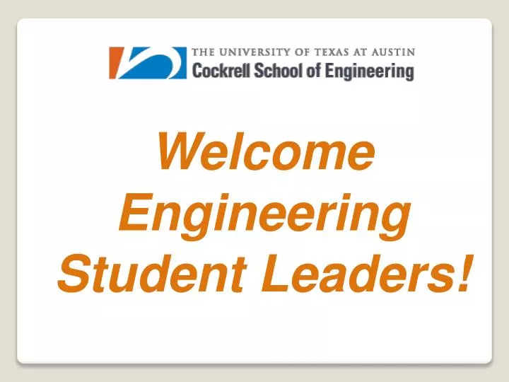 welcome engineering student leaders