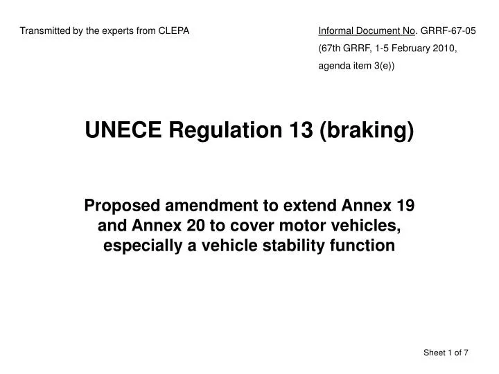 unece regulation 13 braking