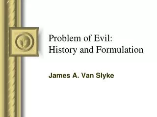 Problem of Evil: History and Formulation