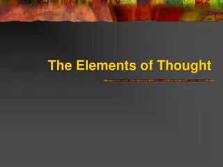 The Elements of Thought