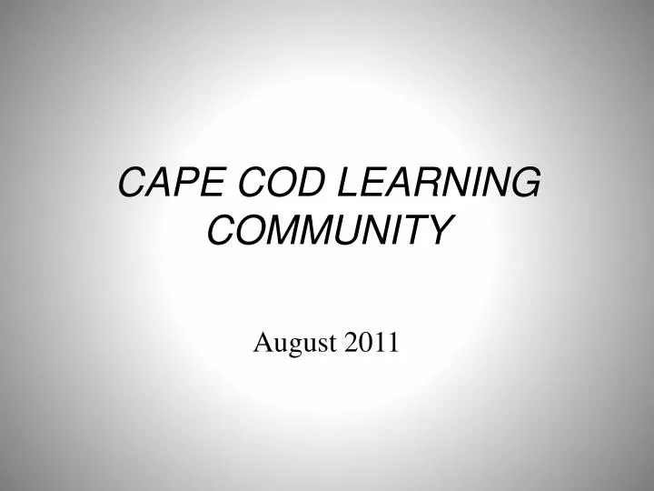 cape cod learning community