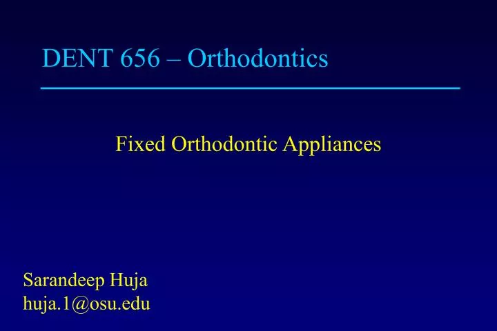 dent 656 orthodontics