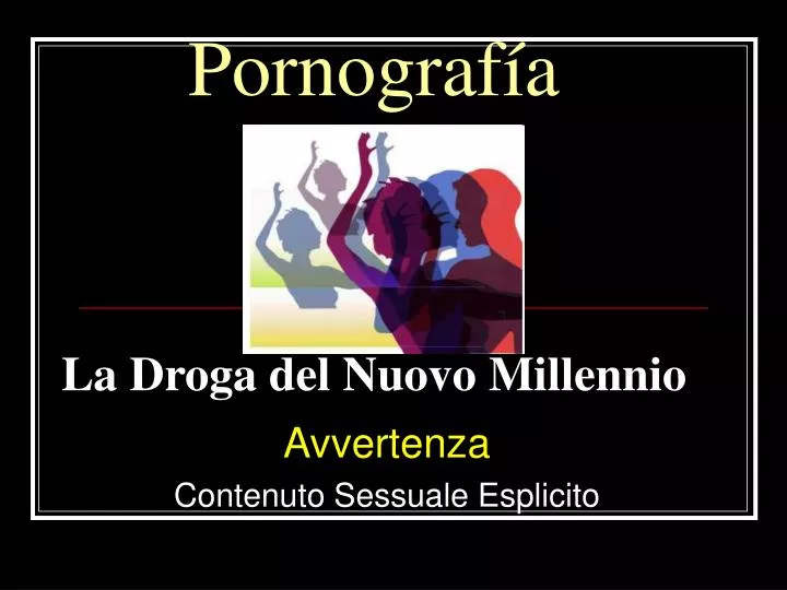 pornograf a la droga del nuovo millennio