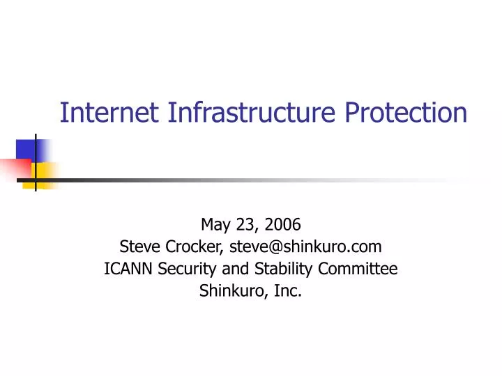internet infrastructure protection