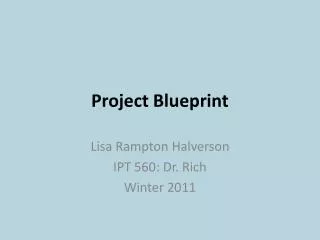 Project Blueprint