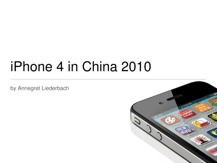 iphone 4 in china 2010