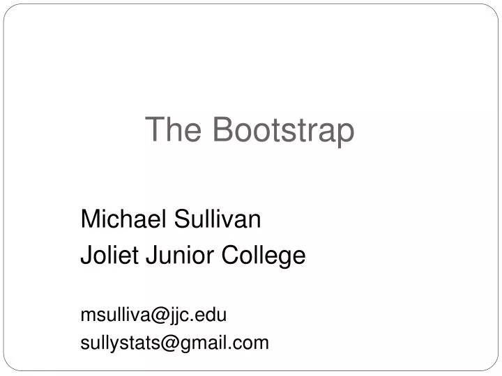 the bootstrap
