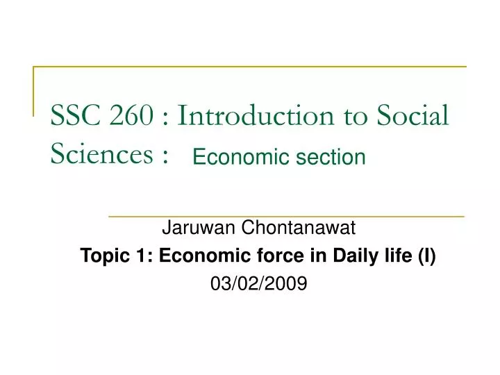 ssc 260 introduction to social sciences