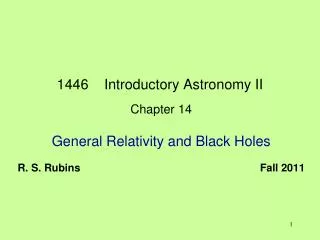 1446 Introductory Astronomy II