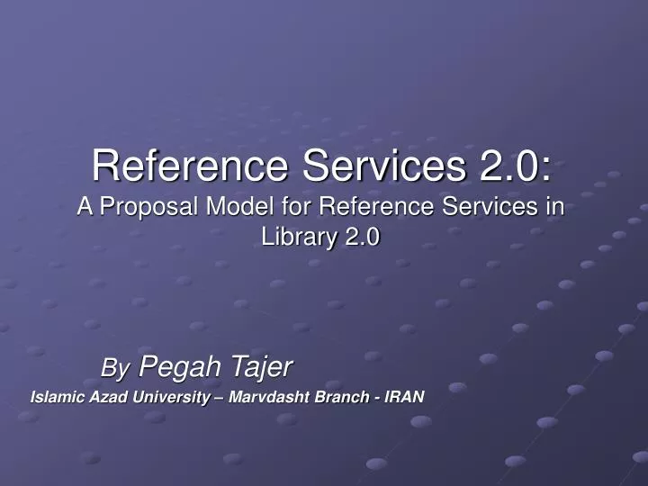 reference services 2 0 a proposal model for reference services in library 2 0