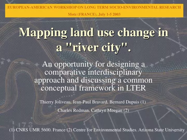 mapping land use change in a river city