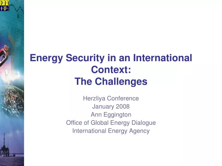 energy security in an international context the challenges