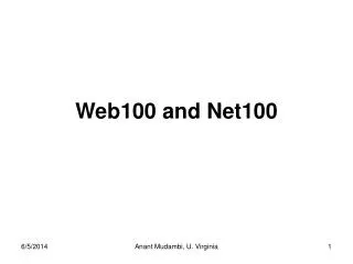 Web100 and Net100
