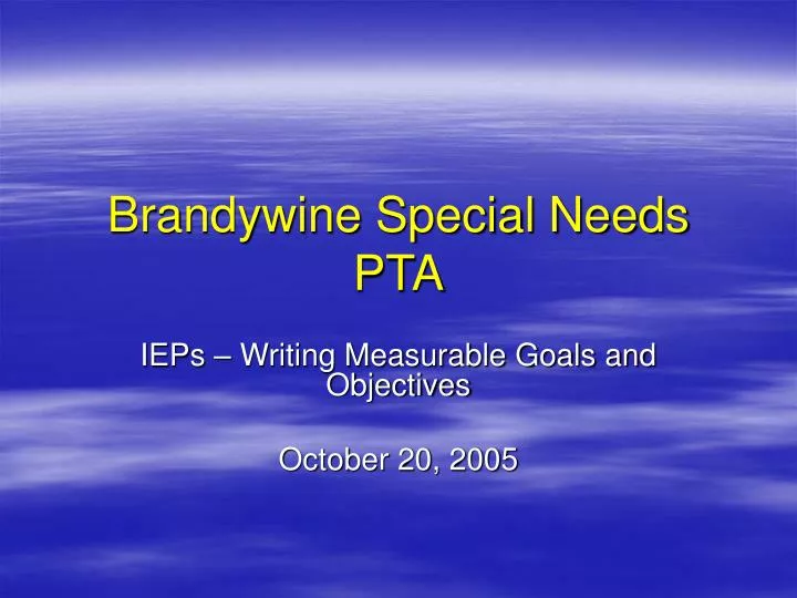 brandywine special needs pta