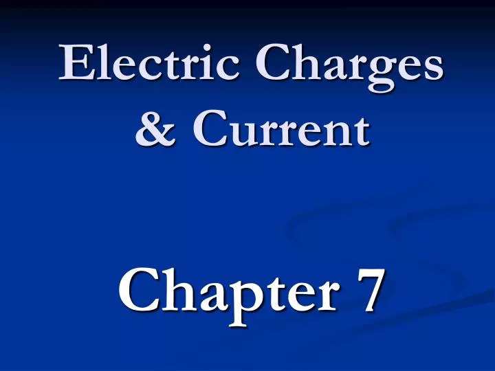 electric charges current