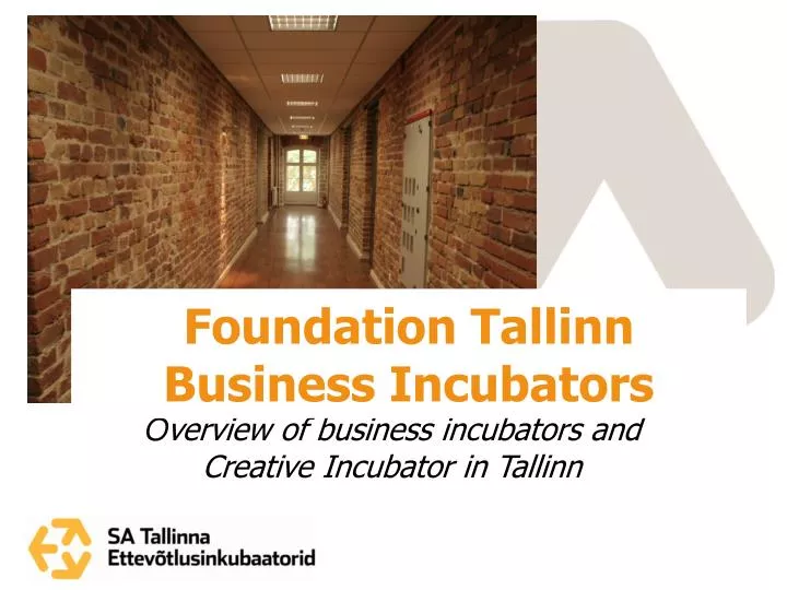 o verview of business incubators and c reative i ncubator in tallinn