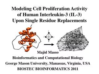 modeling cell proliferation activity of human interleukin 3 il 3 upon single residue replacements