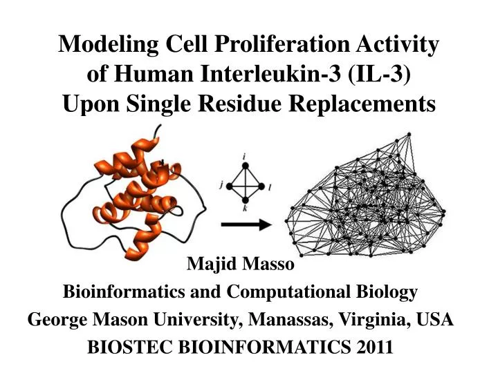 modeling cell proliferation activity of human interleukin 3 il 3 upon single residue replacements