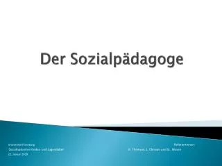 der sozialp dagoge