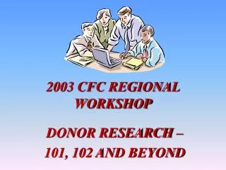 2003 cfc regional workshop