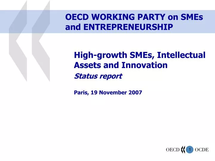 oecd working party on smes and entrepreneurship